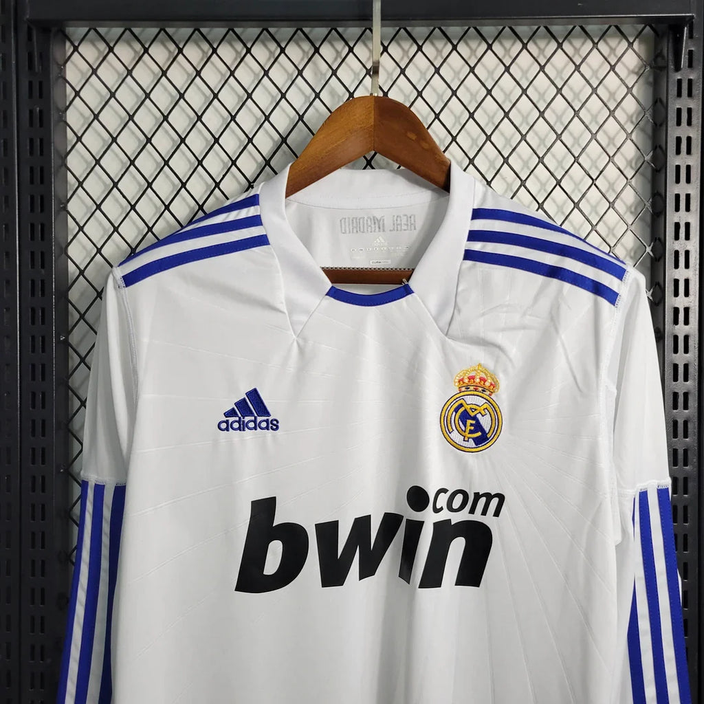 Real Madrid 2010/11 Retro Home Long Sleeve Jersey