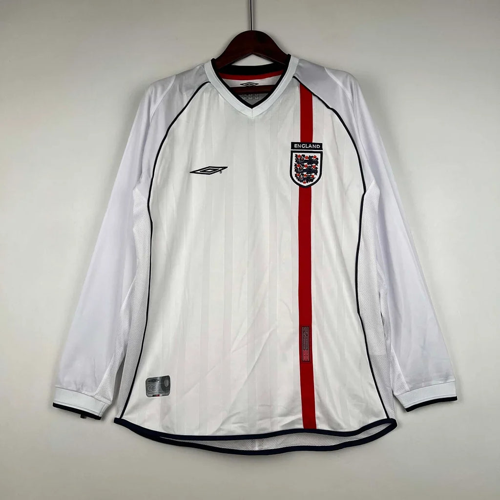 England 2002 Retro Home Long Sleeve Jersey
