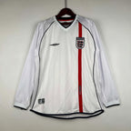 England 2002 Retro Home Long Sleeve Jersey