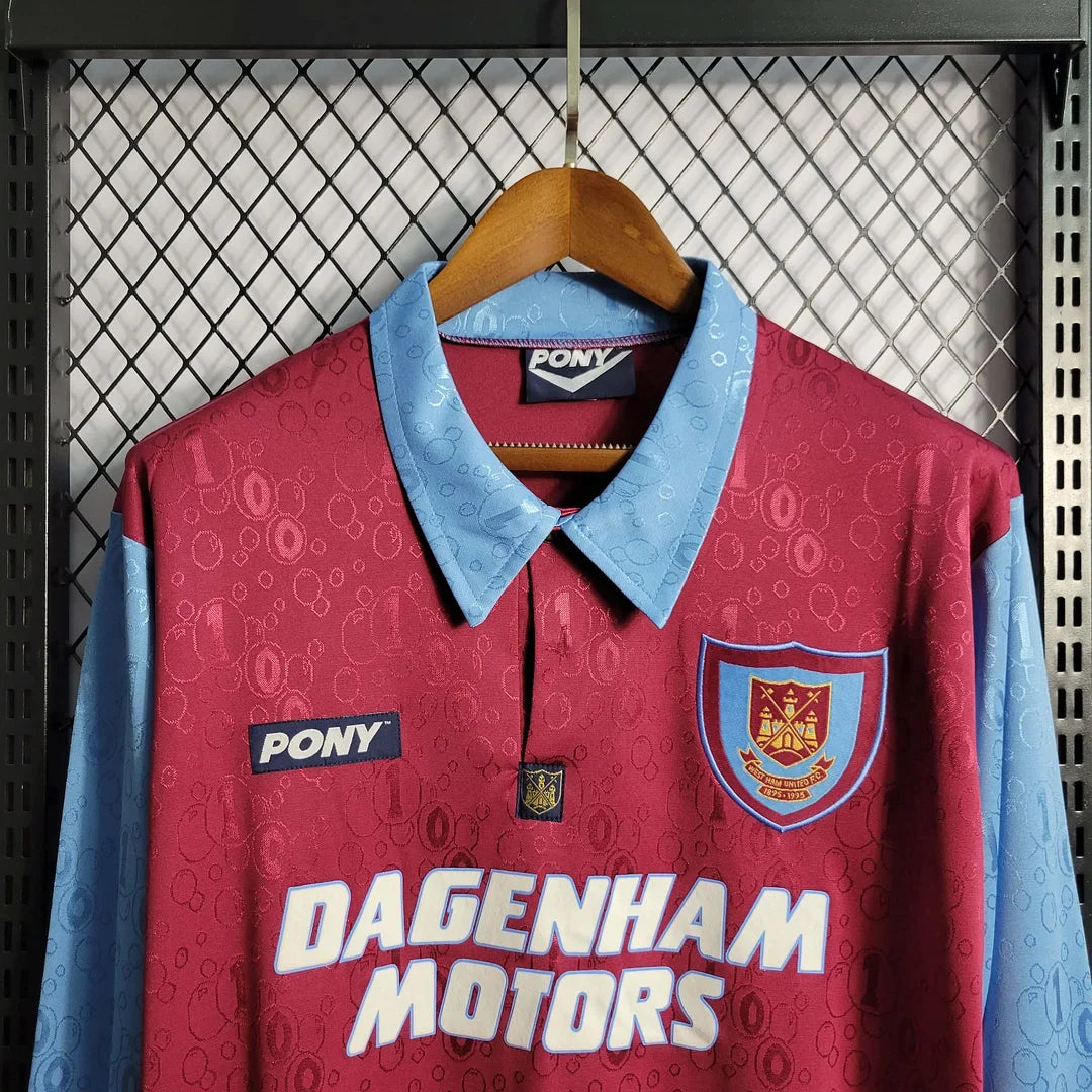 West Ham United 1995/97 Retro Home Long Sleeve Jersey
