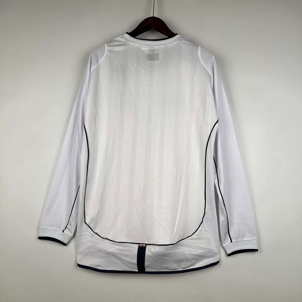 England 2002 Retro Home Long Sleeve Jersey