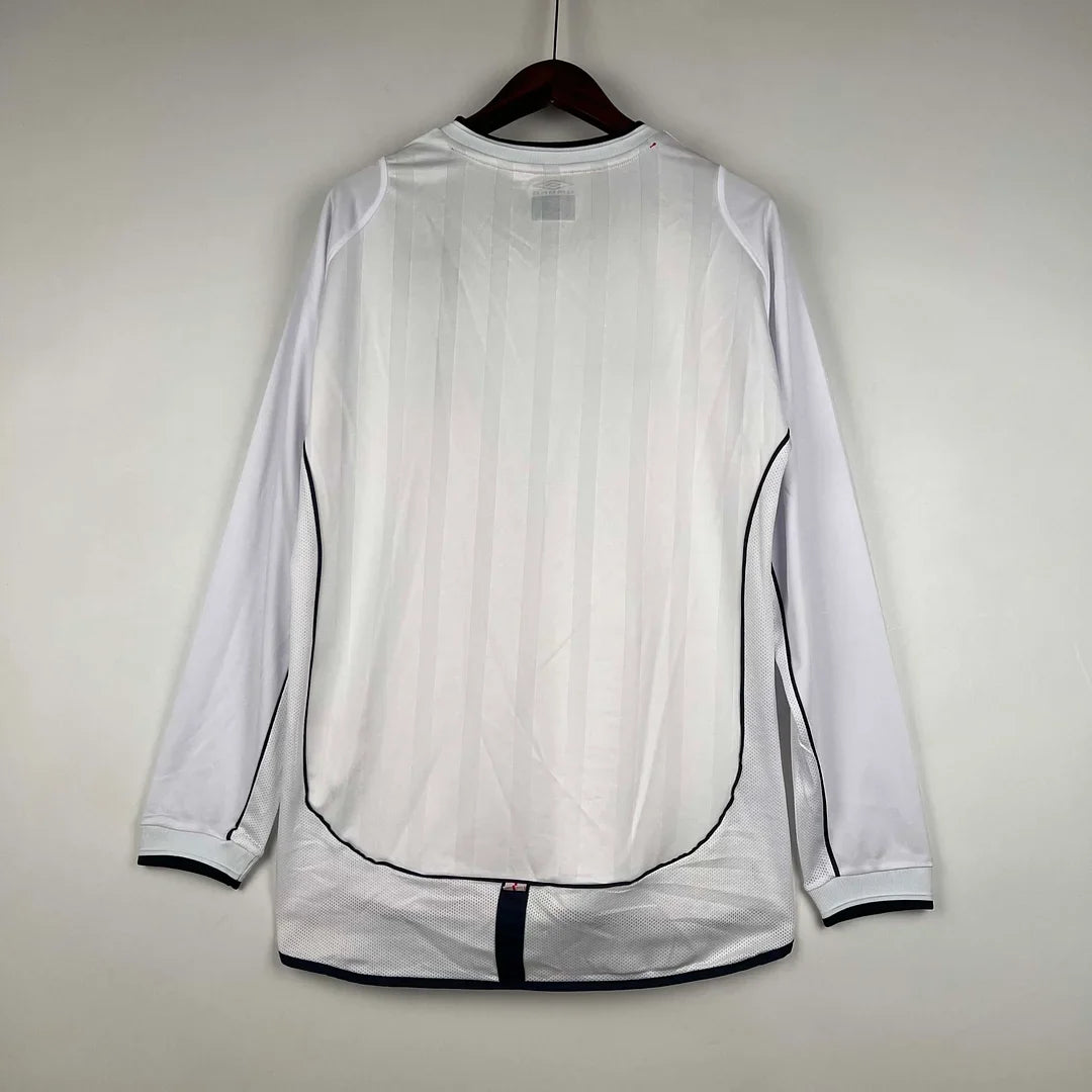 England 2002 Retro Home Long Sleeve Jersey