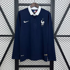 France 2014 Retro Home Long Sleeve Jersey