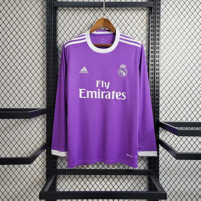 Real Madrid 2016/17 Retro Away Long Sleeve Jersey