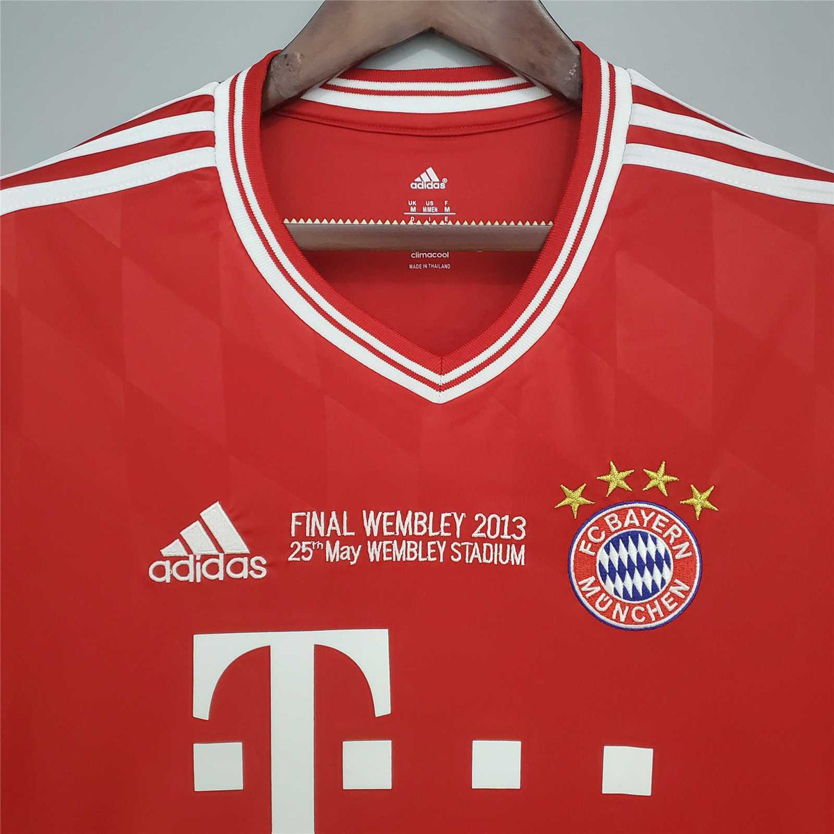 Bayern Munich 2013/14 Retro Champions League Home Long Sleeve Jersey
