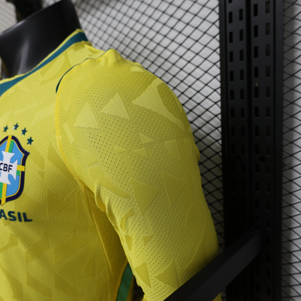 Brazil World Cup 2026 Home Long Sleeve Jersey Player Version