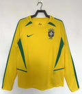 Brazil 2002 Retro Home Long Sleeve Jersey