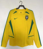 Brazil 2002 Retro Home Long Sleeve Jersey