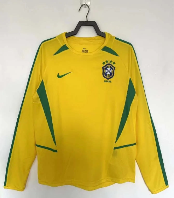 Brazil 2002 Retro Home Long Sleeve Jersey