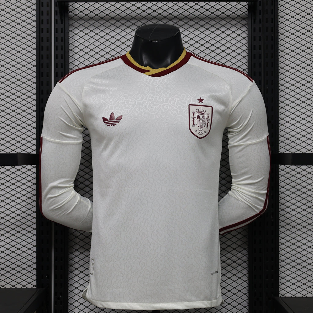 Spain World Cup 2026 Away Long Sleeve Jersey Player Version