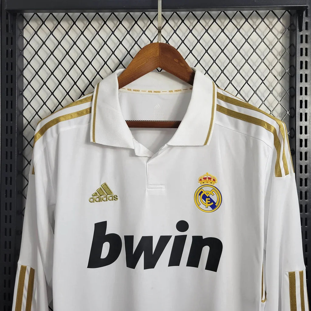Real Madrid 2011/12 Retro Home Long Sleeve Jersey