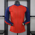 Spain World Cup 2026 Two Star Home Long Sleeve Jersey Player Version