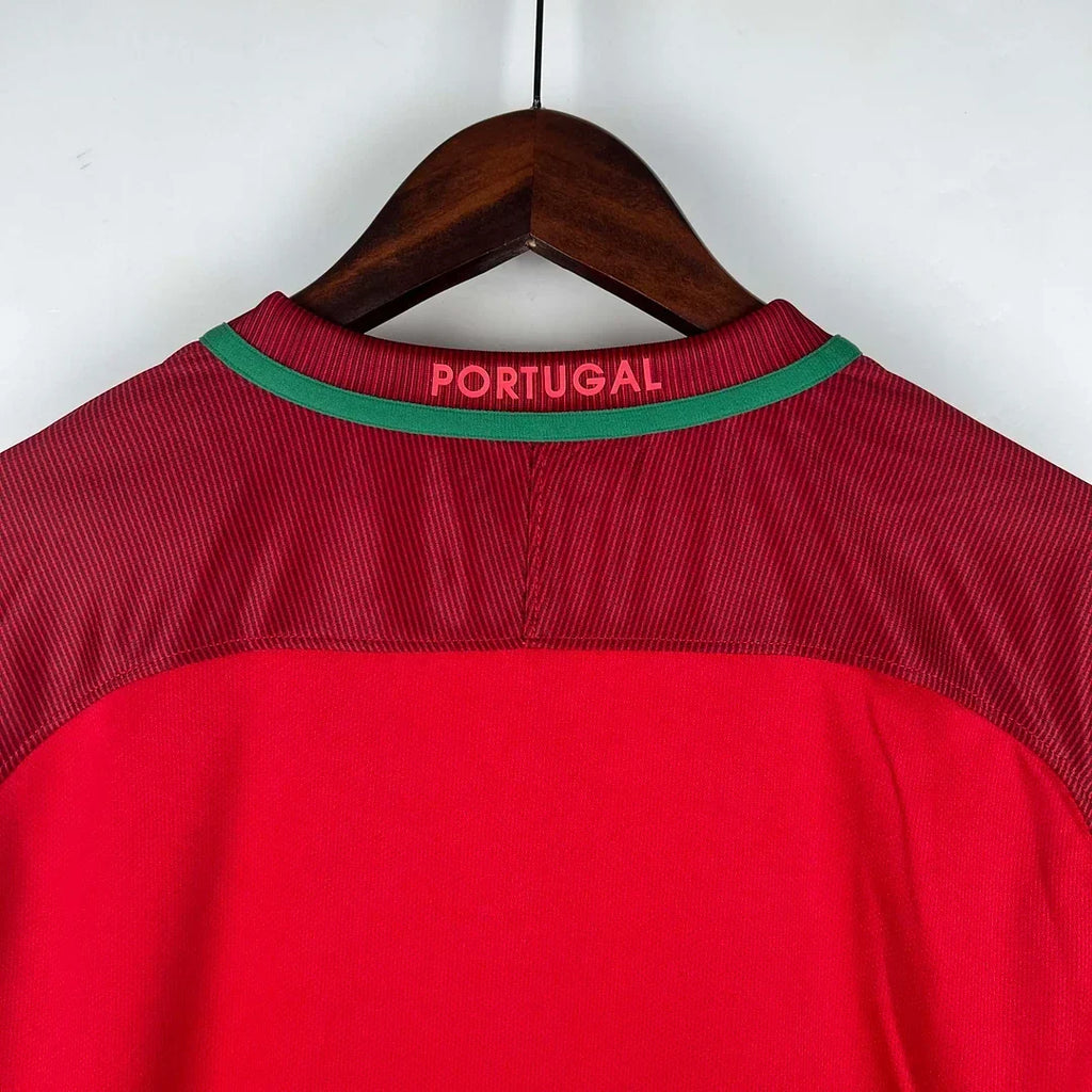 Portugal 2016 Retro Home Long Sleeve Jersey