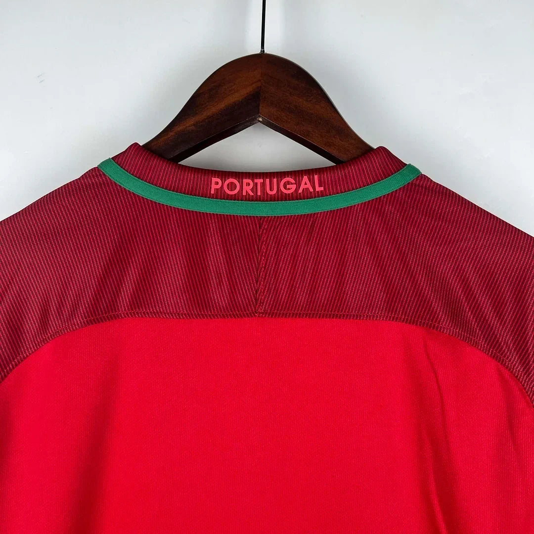 Portugal 2016 Retro Home Long Sleeve Jersey