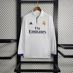 Real Madrid 2016/17 Retro Home Long Sleeve Jersey