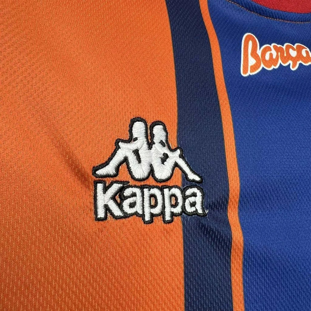 Barcelona 1997/98 Retro Orange & Blue Away Jersey