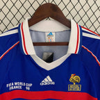 France 1998 Retro Home Long Sleeve Jersey
