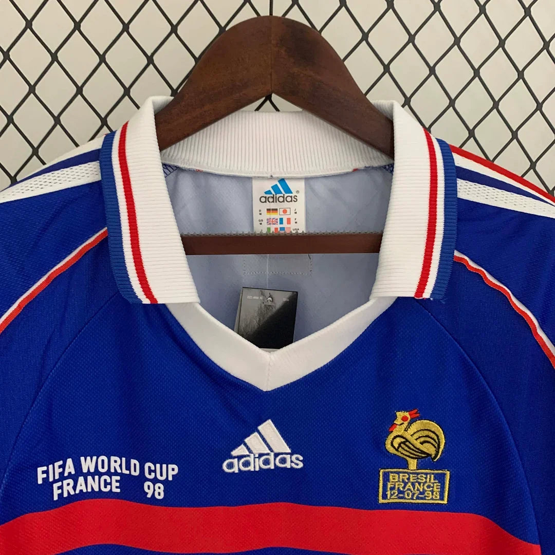 France 1998 Retro Home Long Sleeve Jersey
