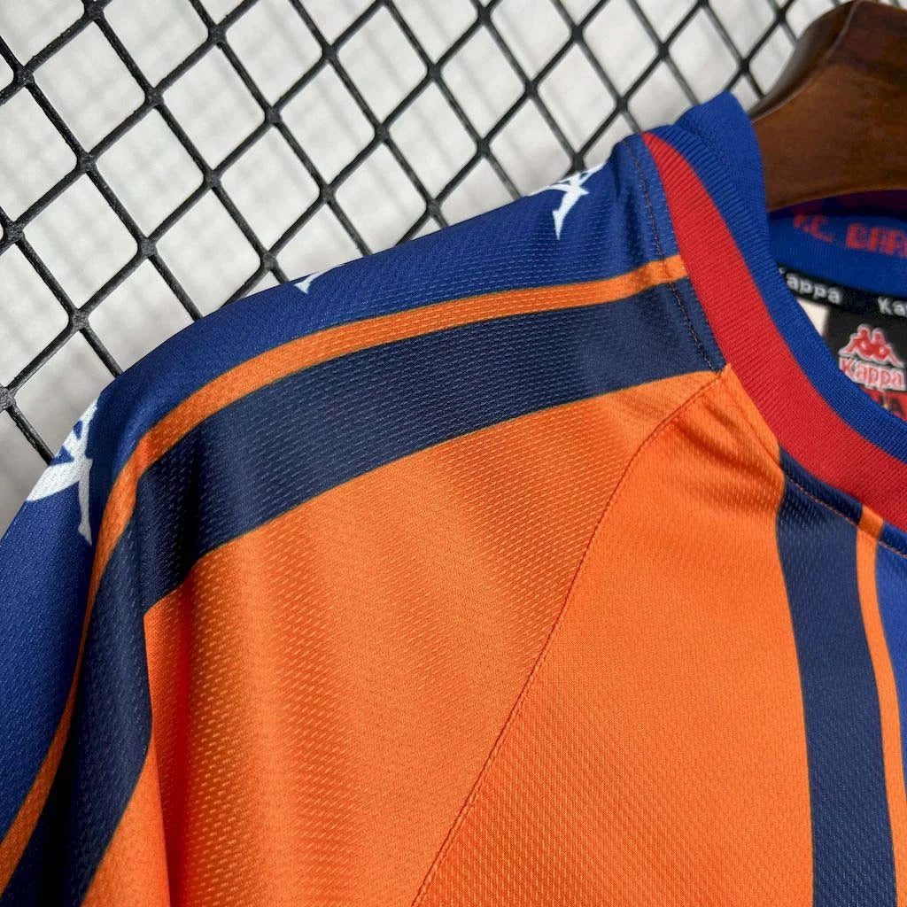 Barcelona 1997/98 Retro Orange & Blue Away Jersey