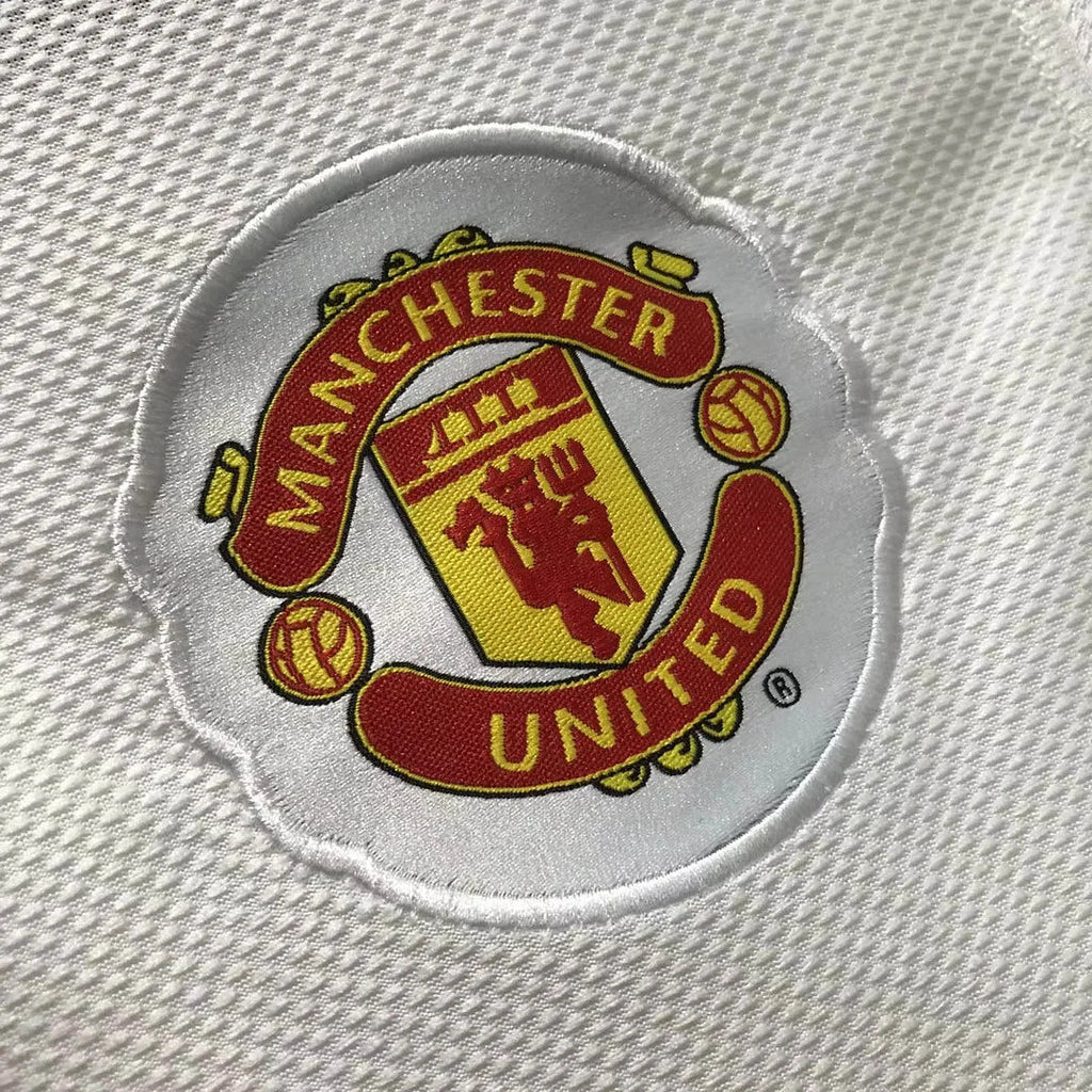 Manchester United 2008/09 Retro White Away Long Sleeve Jersey