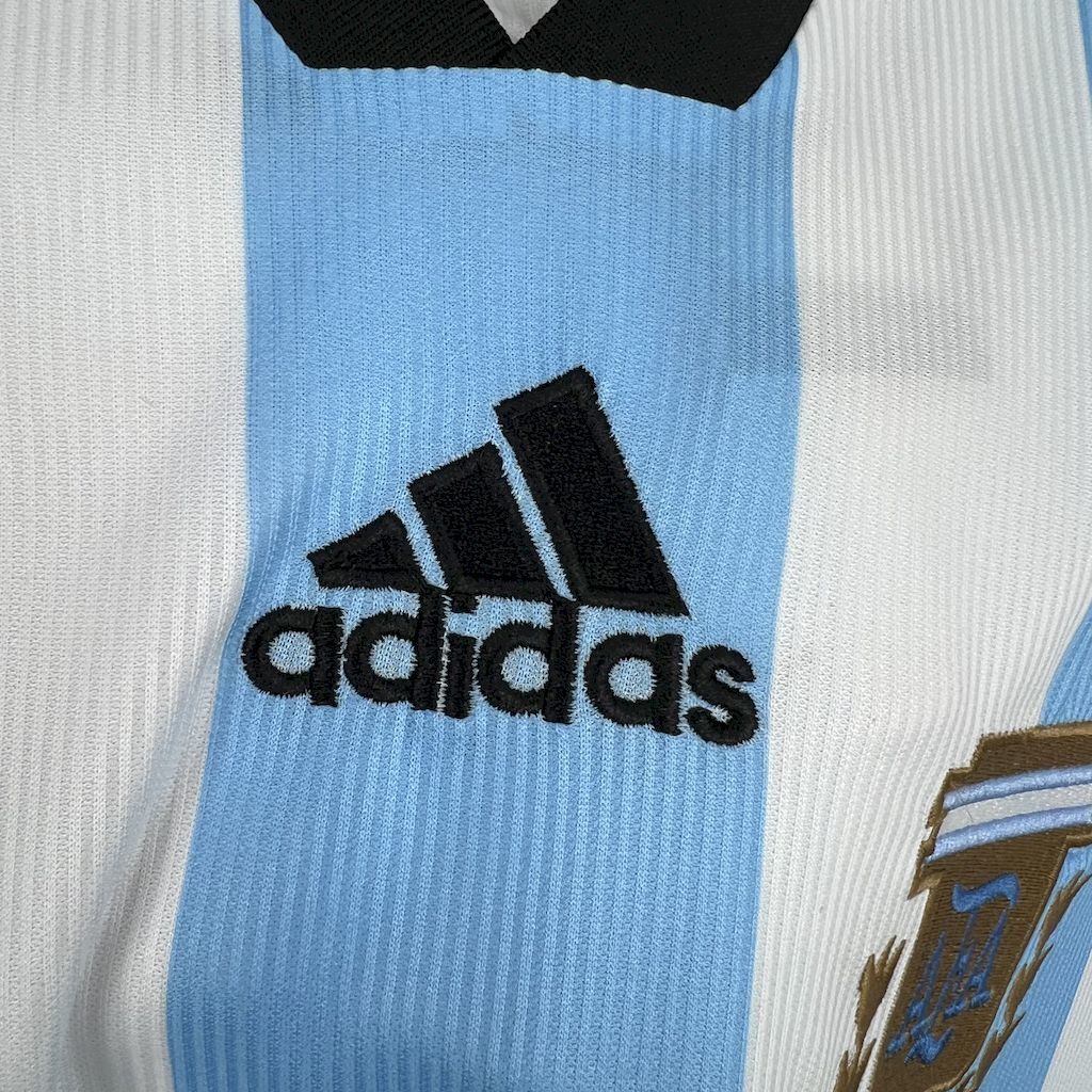 Argentina 1998 Retro Home Long Sleeve Jersey